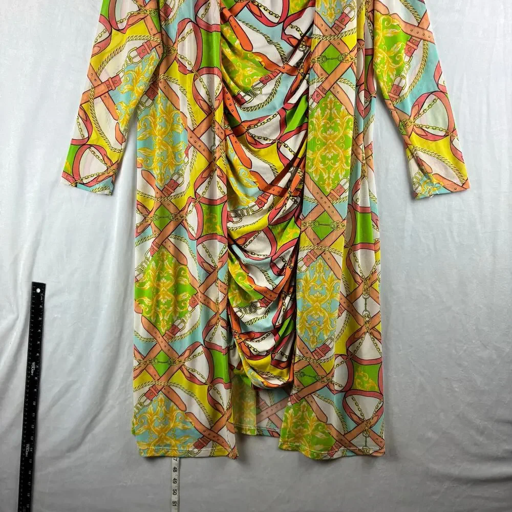 Jolie & Joy Ruched Shirred Bodycon Midi Dress Sheer Cardigan Set Womens 2X READ